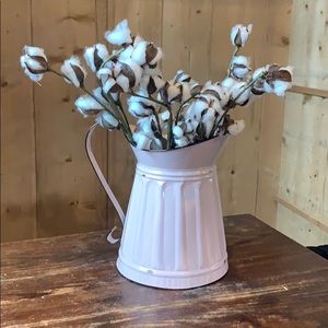 Large Decorative Soft Pink Pitcher - great for utensils or flowers